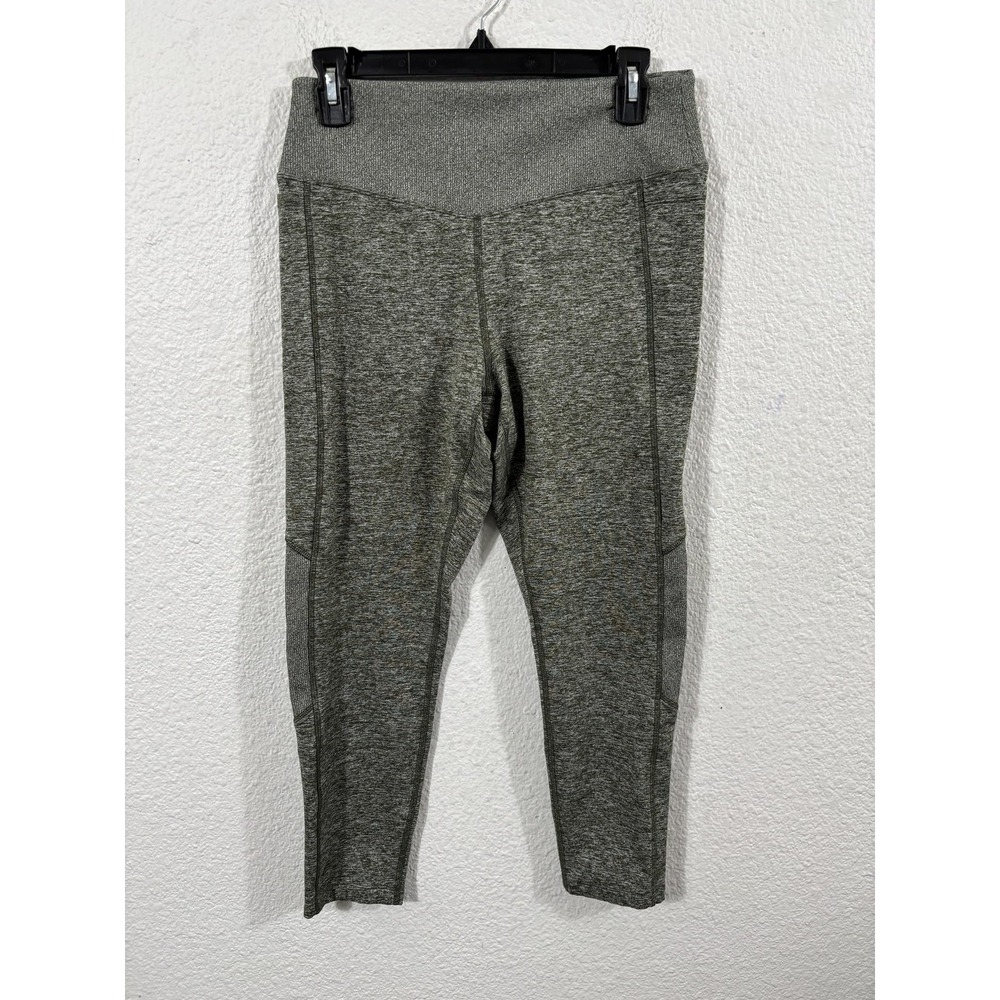 PINK Victoria's Secret Pants Womens Large Green Cozy Leggings Side Pockets